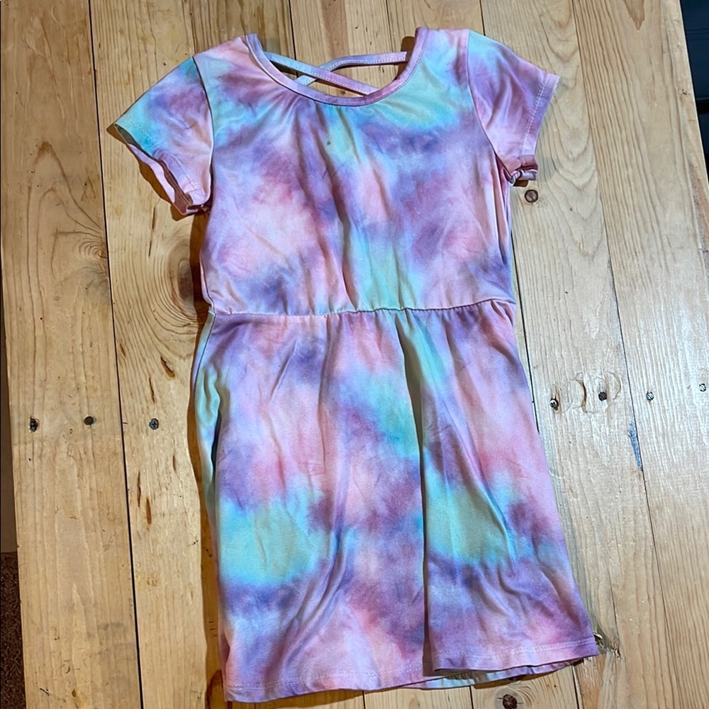 Colorful Tie-Dye Kids Dress